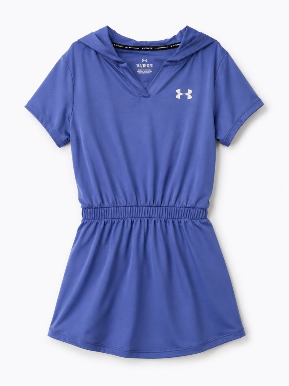 Under Armour Girls Hooded Athletic Dress Youth Large 14-16 Blue Like New